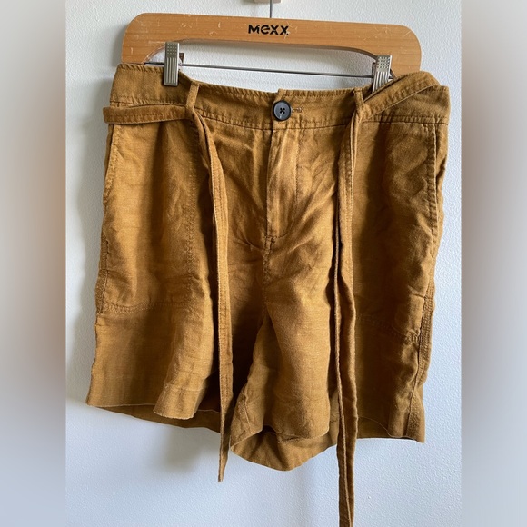 Brown linen shorts - Picture 7 of 12